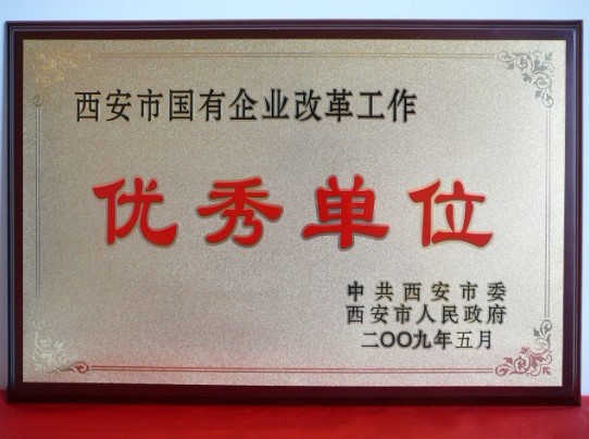 2009年5月，被西安市委、市政府評為西安市國企業(yè)改革工作優(yōu)秀單位